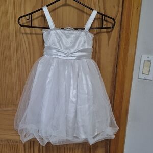 Satin & Tulle Dress with Lace Bodice